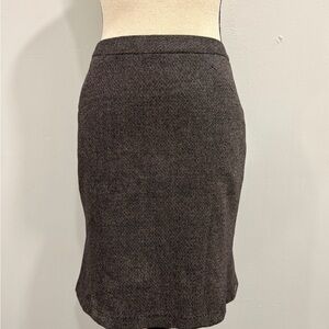 NWT Elie Tahari Dark Brown Wool Skirt